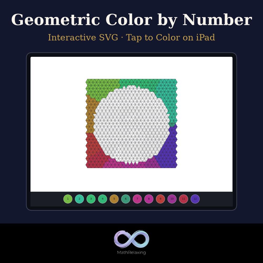 Geometric Color by Number iPad Edition — Interactive Safari App