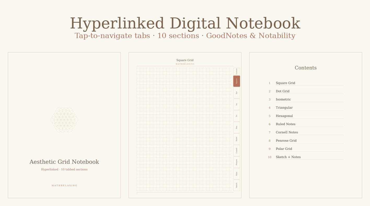Hyperlinked Digital Notebook — Boho Earth-Tone