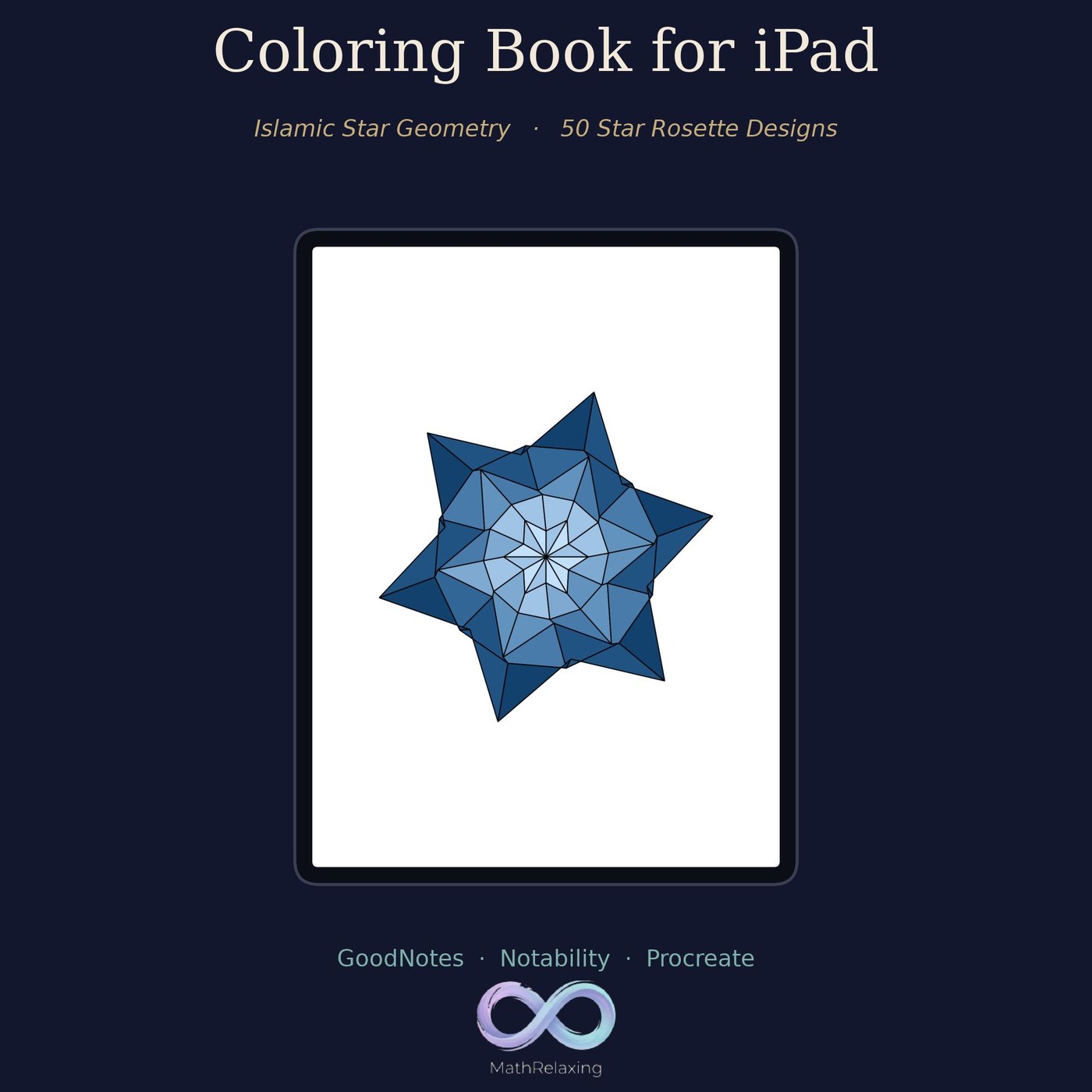 Islamic Star Geometry iPad Edition — Color by Number Bundle