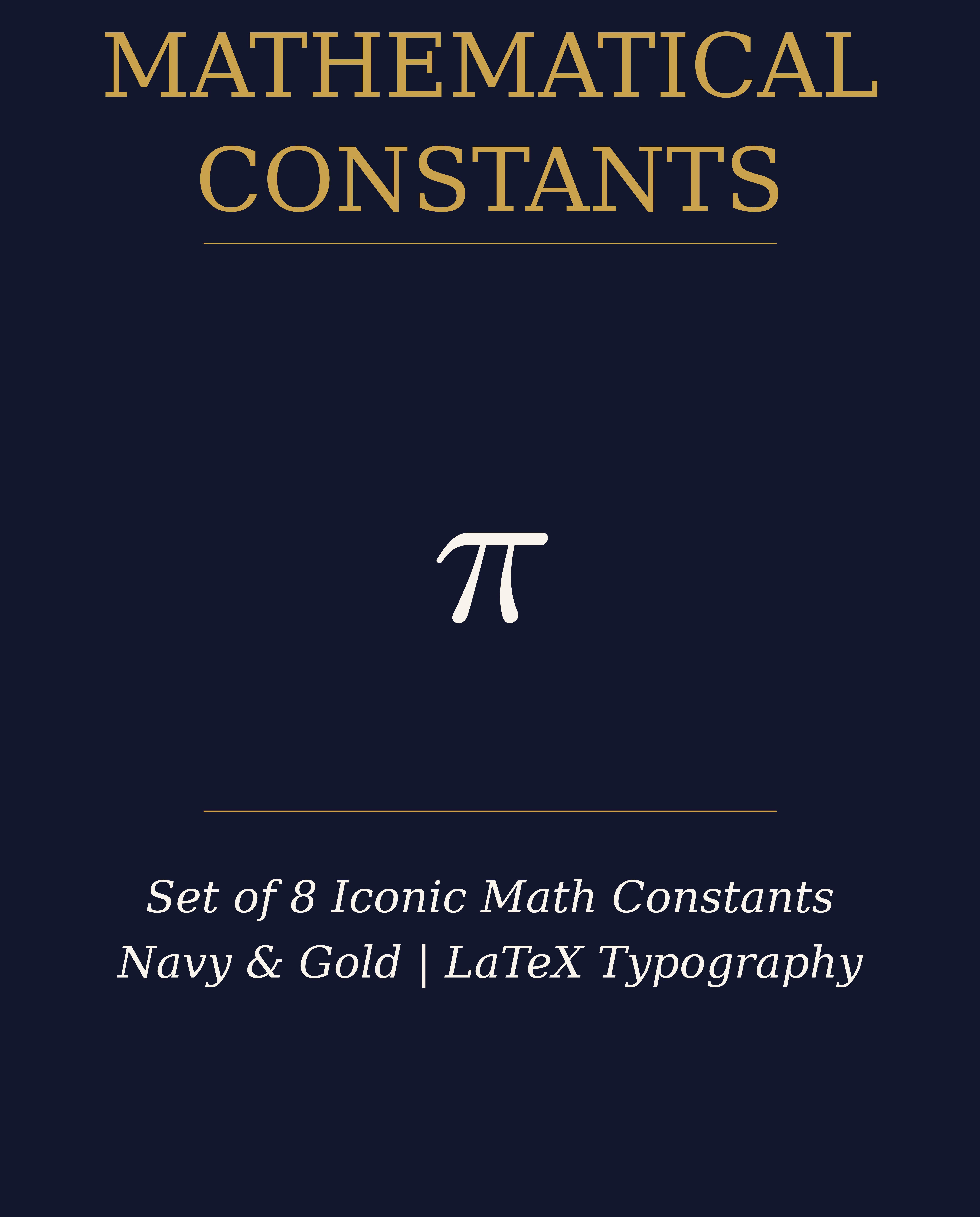 Mathematical Constants Bundle — Set of 8 Minimalist Math Posters