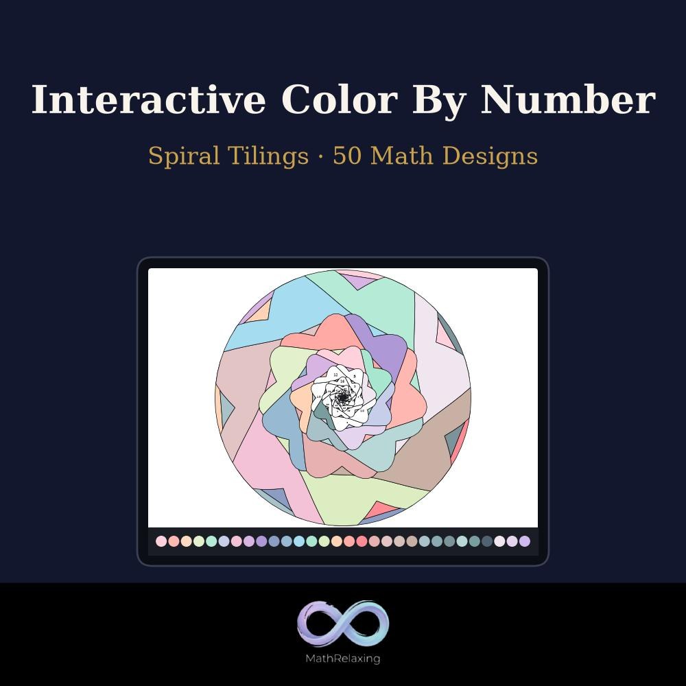 Spiral Tilings iPad Edition — Interactive Color By Number