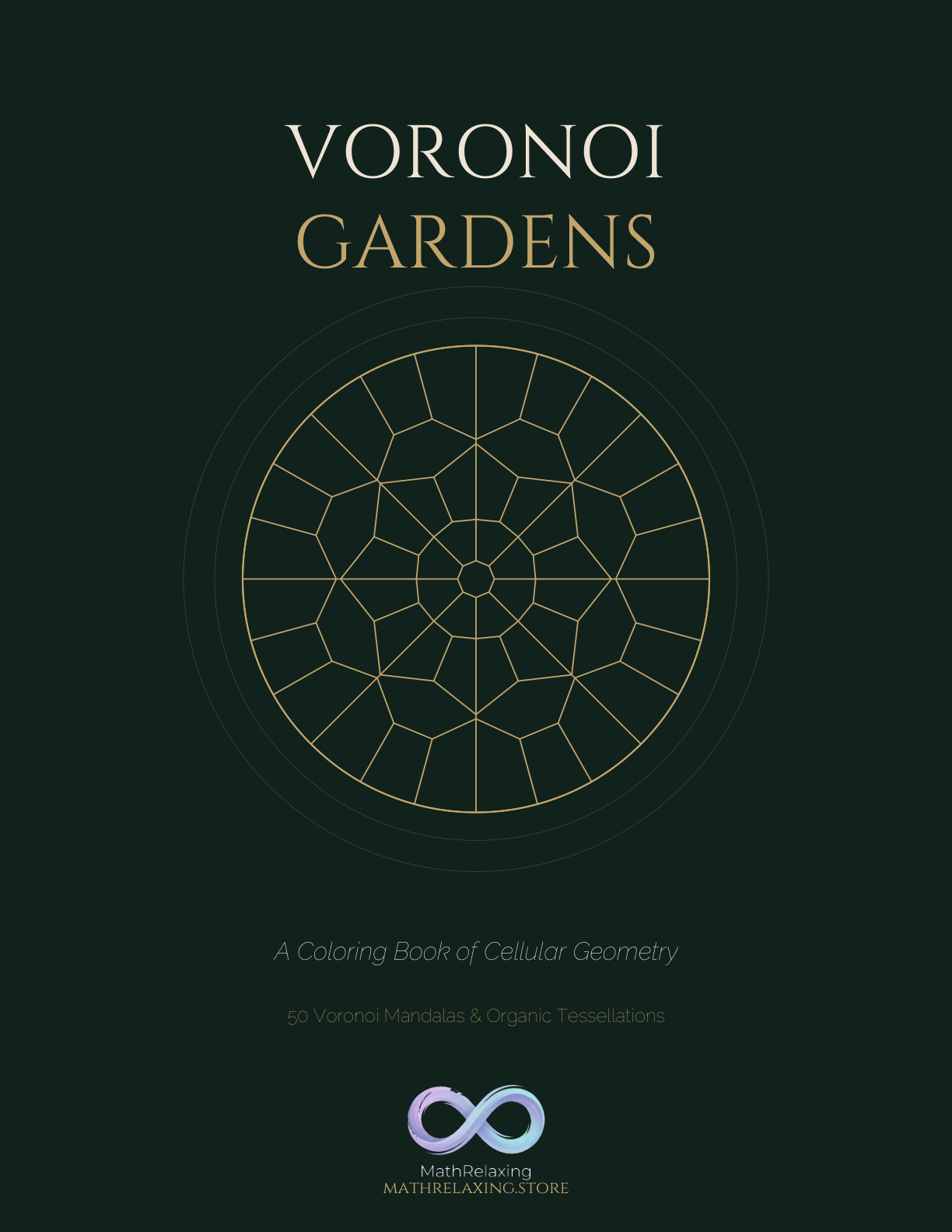 Voronoi Gardens — Printable Coloring Book (PDF)