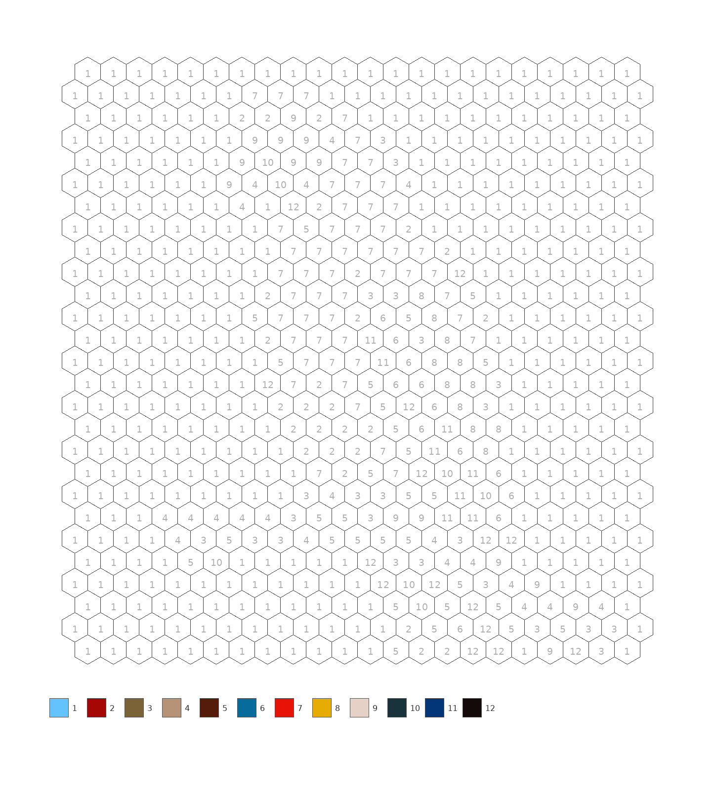 Hex grid coloring page