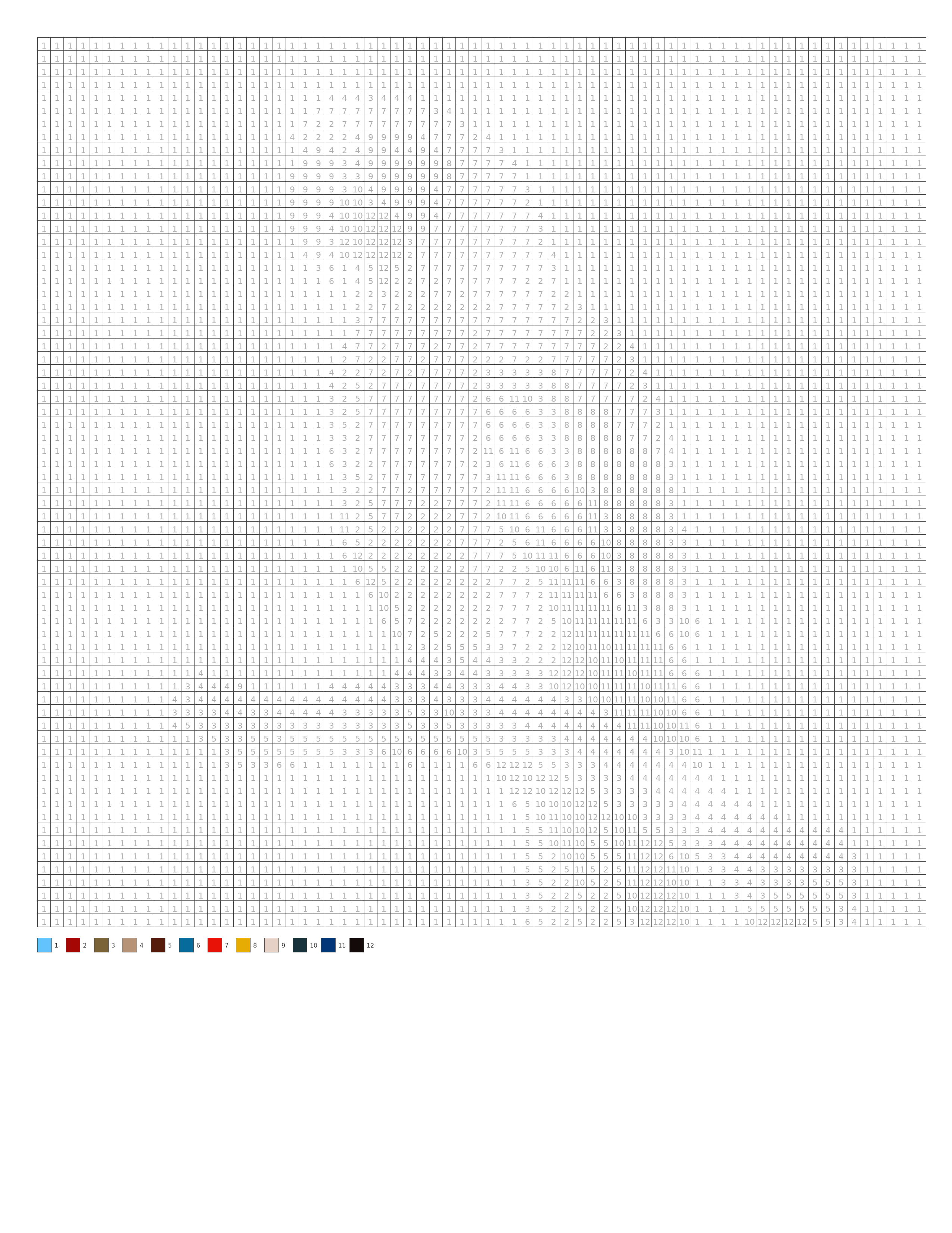 12-color coloring page