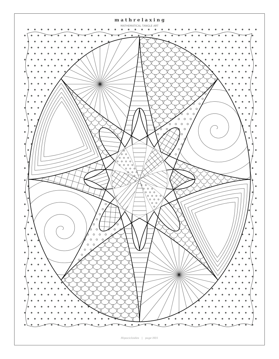 Hypocycloid coloring page