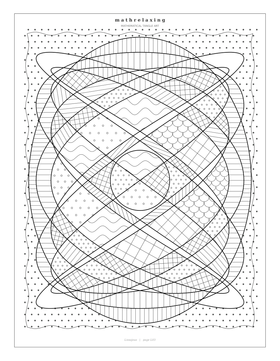 Lissajous figure coloring page