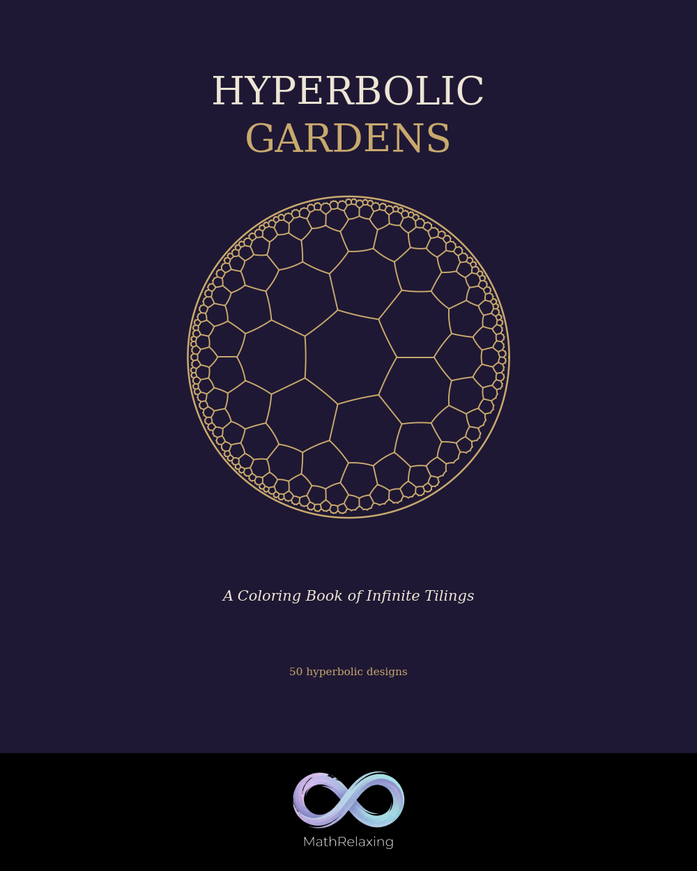 Hyperbolic Gardens coloring book cover